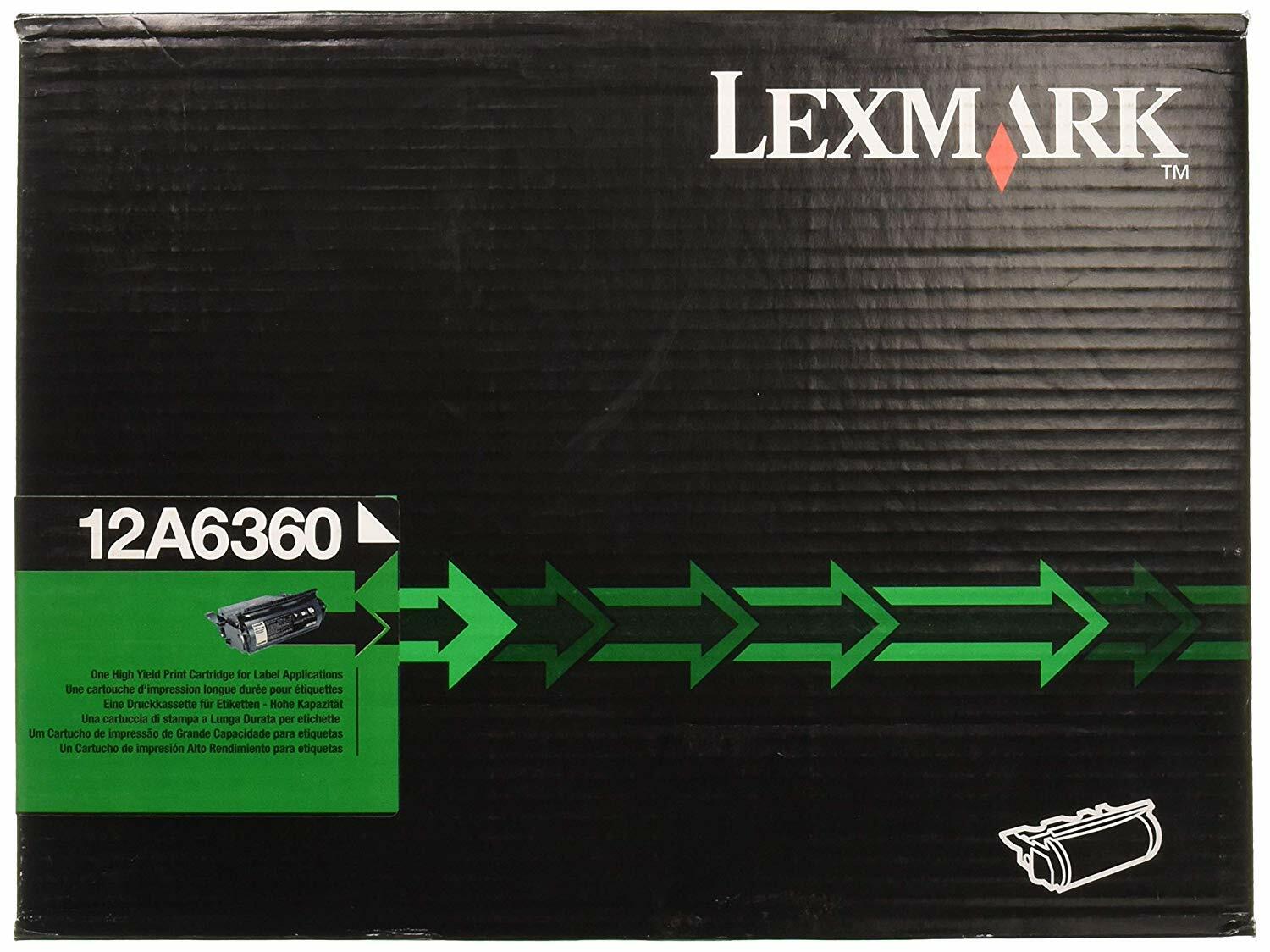 LEXMARK 12A6360 Black High Yield Toner T620 T622 X620 Genuine