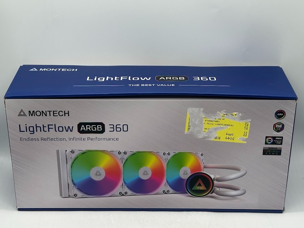 Montech LightFlow ARGB 360 360mm All in One Liquid CPU Cooling Kit - White