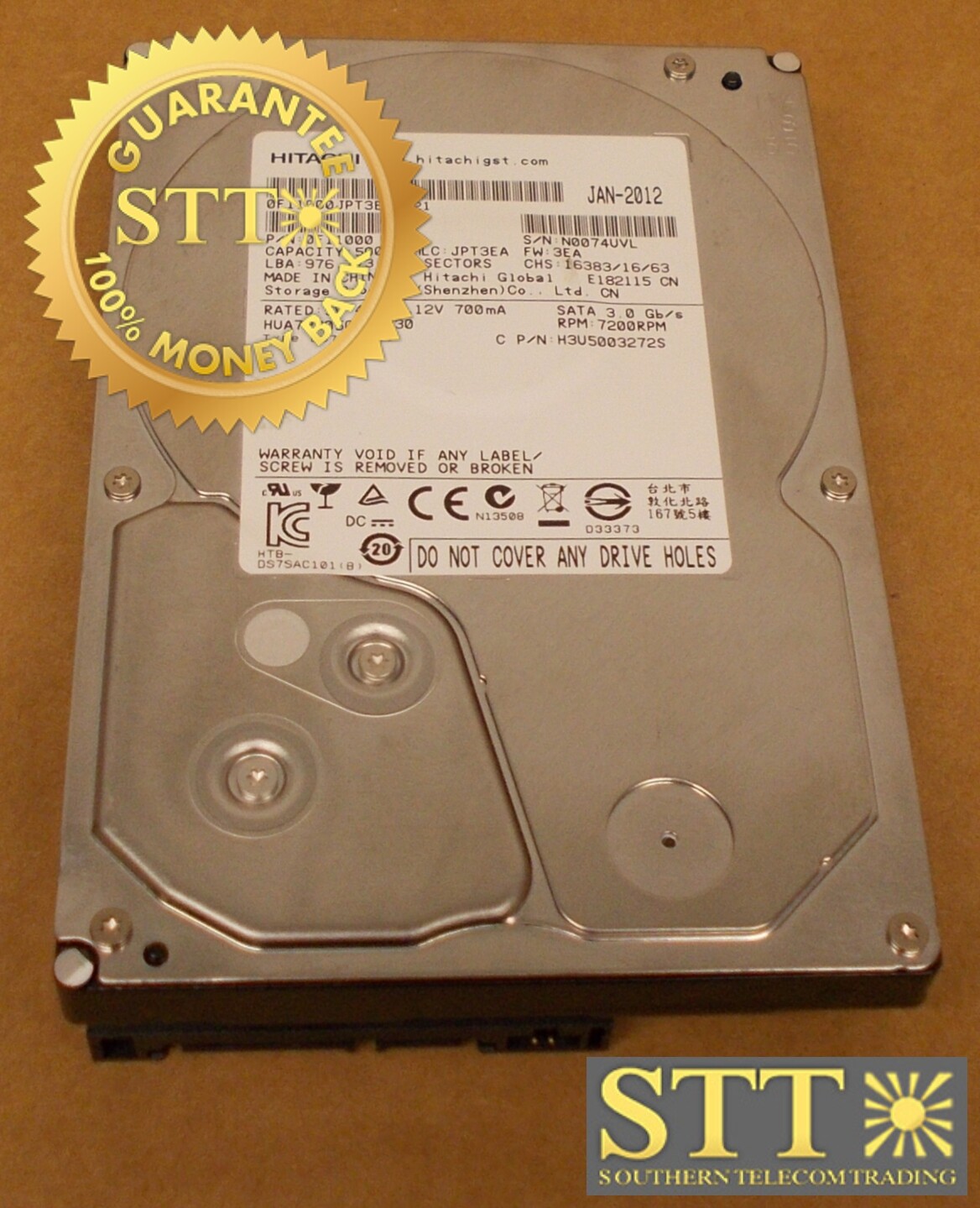 0F11000 HITACHI ULTRASTAR 500GB 7200RPM 32MB CACHE 3.5" HD HUA722050CLA330
