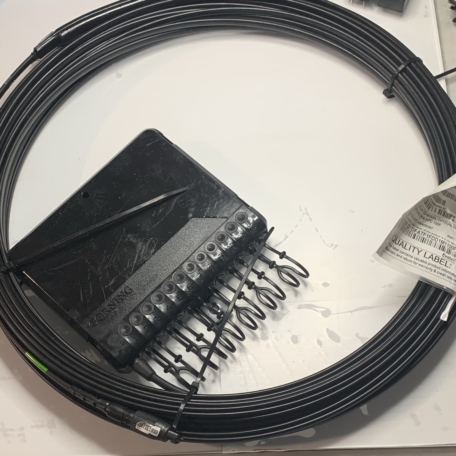 Corning Evolv OptiTip Stub SST 12F APC 100F FDRP PUSHLOK DFATF1FDD1M1100F0B
