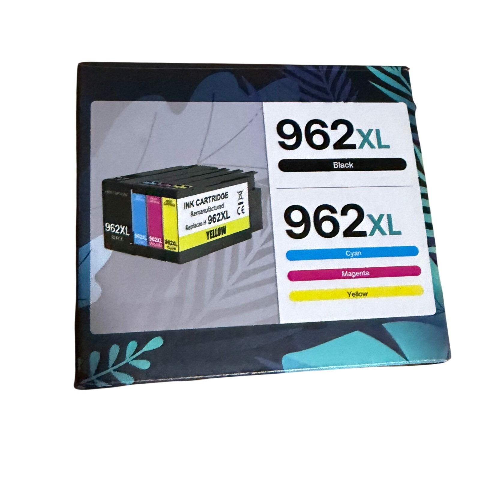 OSIR 962XL Ink Cartridges 4-Pack Black Cyan Magenta Yellow for HP 9025 Printers