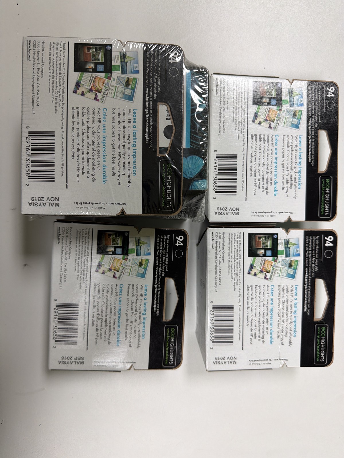 Lot of 7 HP 94 Black Ink Cartridges C8765WN Genuine Sealed EXPIRED