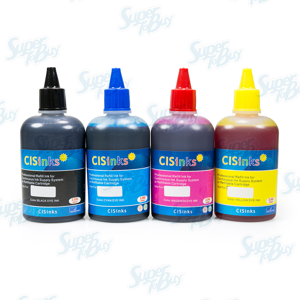 4 Pack NON-OEM Refill Ink Bottle Set Compatible with Officejet Pro 6230 6830