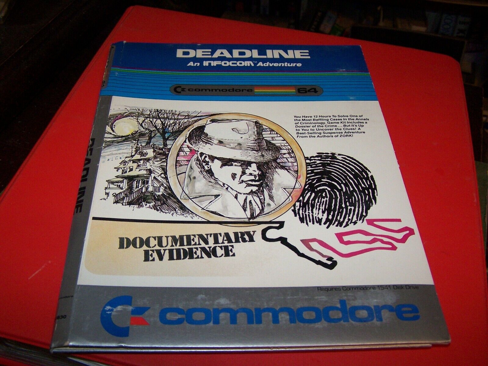 Deadline Adventure Game for Commodore 64 on 5.25 disk