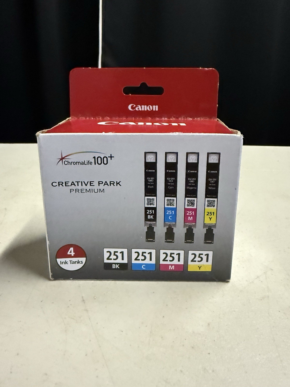 Canon CLI-251 BK/C/M/Y Ink Cartridge 4-Pack ChromaLife100+ MG6320