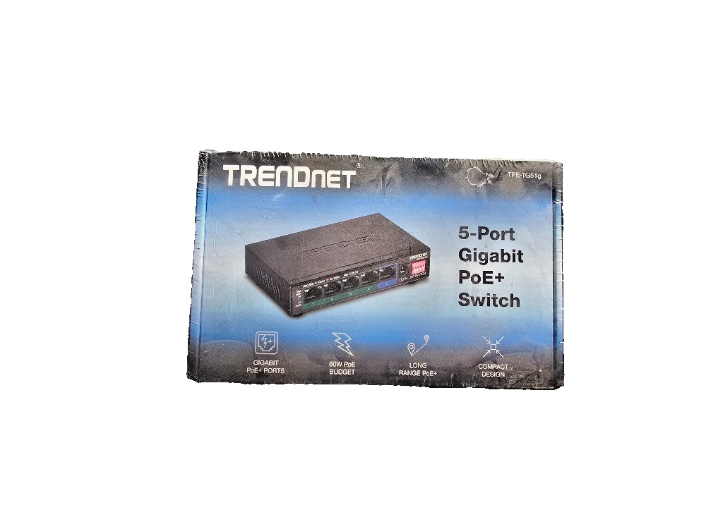 TRENDnet TPE-TG51g 5-Port Gigabit POE Desktop Switch - New