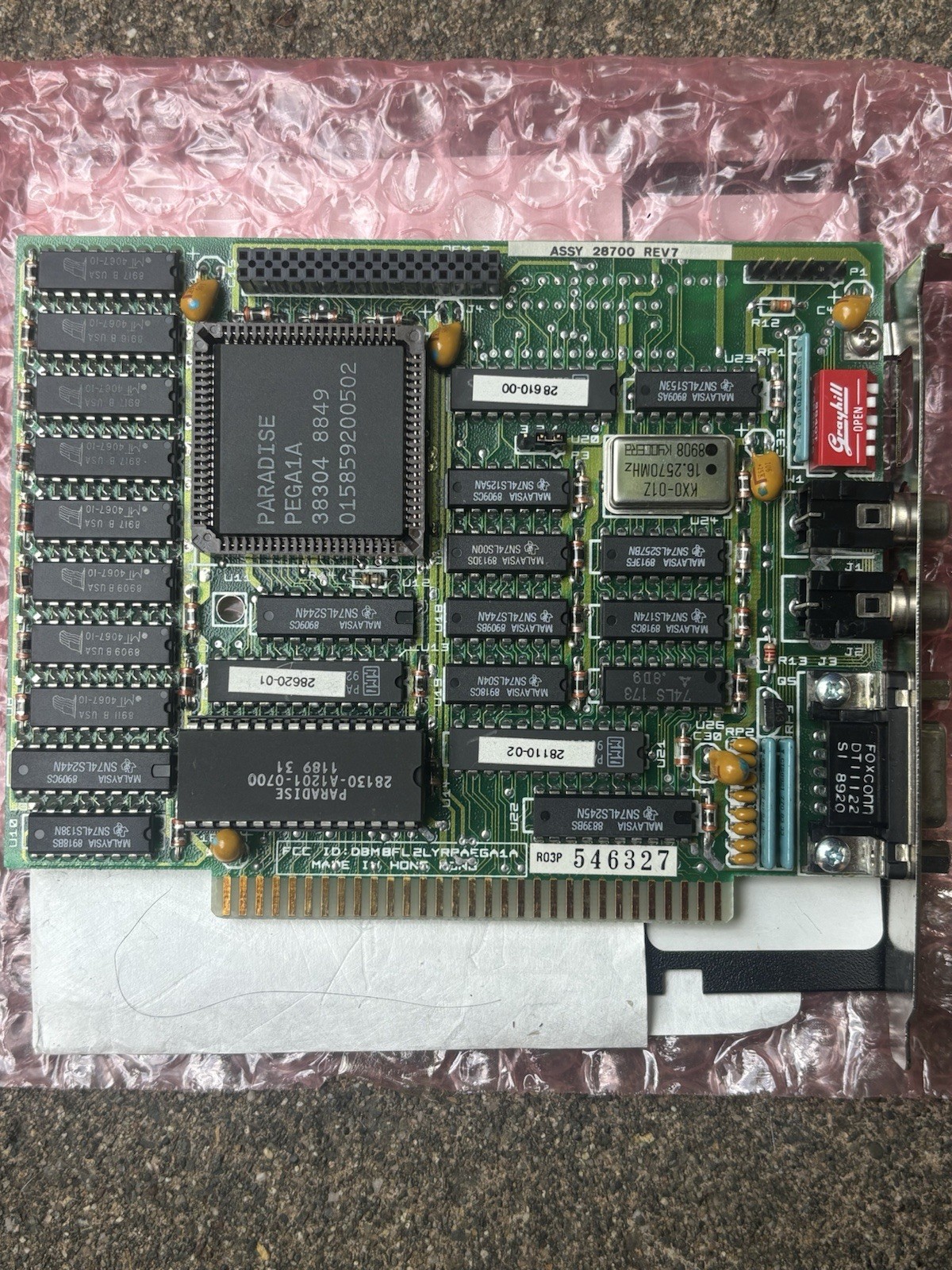 RARE NOS vintage Paradise Autoswitch EGA Graphics Video Card w Utilities
