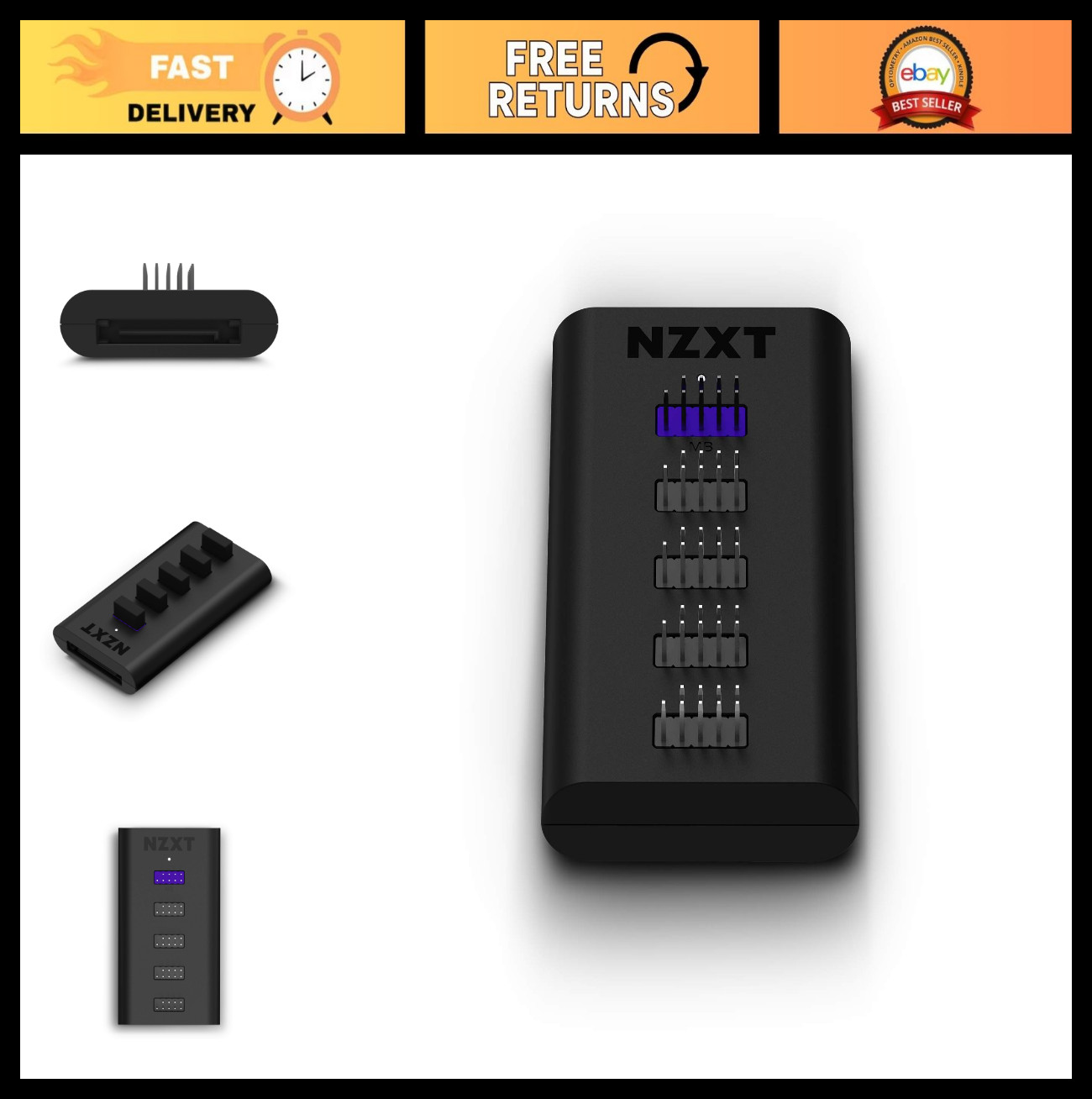 Internal USB Hub 3 - Expand 4 USB 2.0 Ports - Sleek Design - SATA Power - Plug &