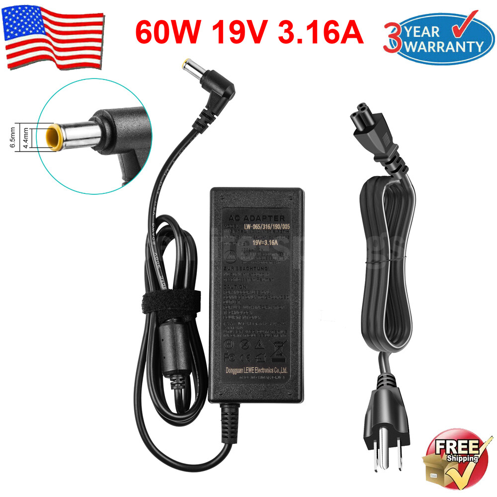 19V AC Adapter For LG Flatron LED Monitor 22EA53T-P 23EA63V-P 27EA63V-P 26LN4500