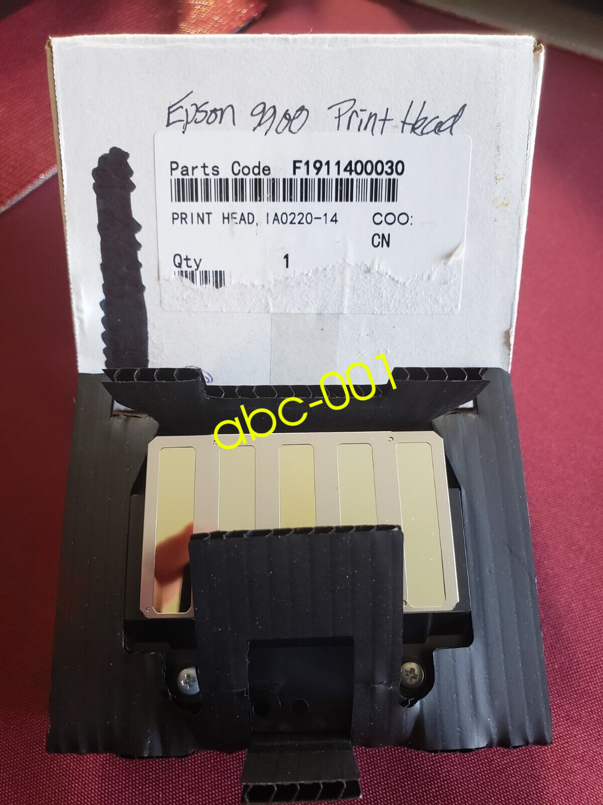 New In Box Dx6 F191140 Epson Printhead Golden Face Waterbased Ink Solvent Ink