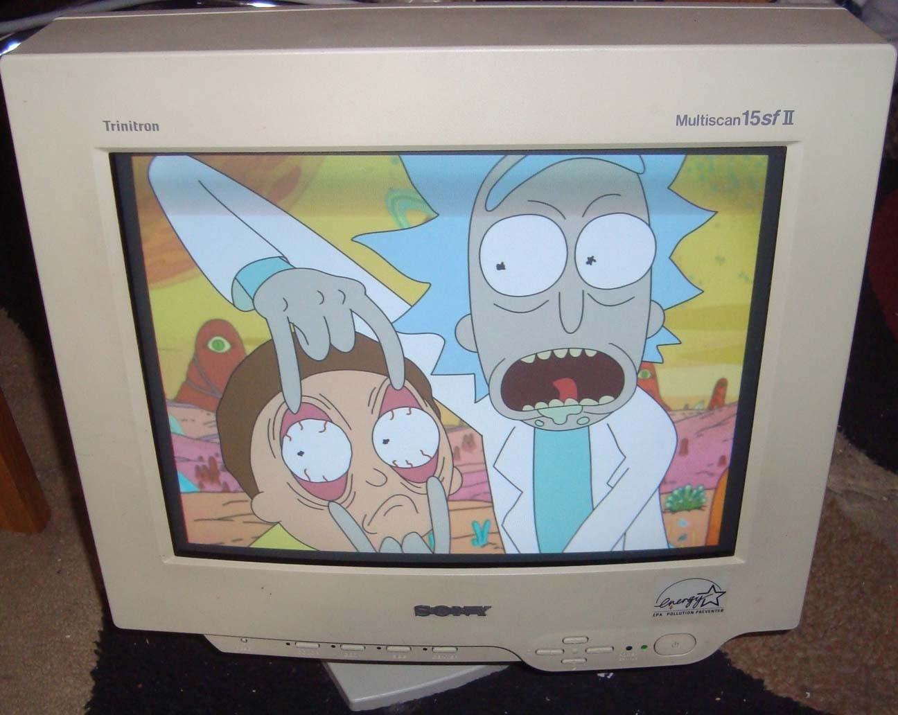 Sony Trinitron 15SF2 II multiscan CRT 15" monitor retro vintage tested/working