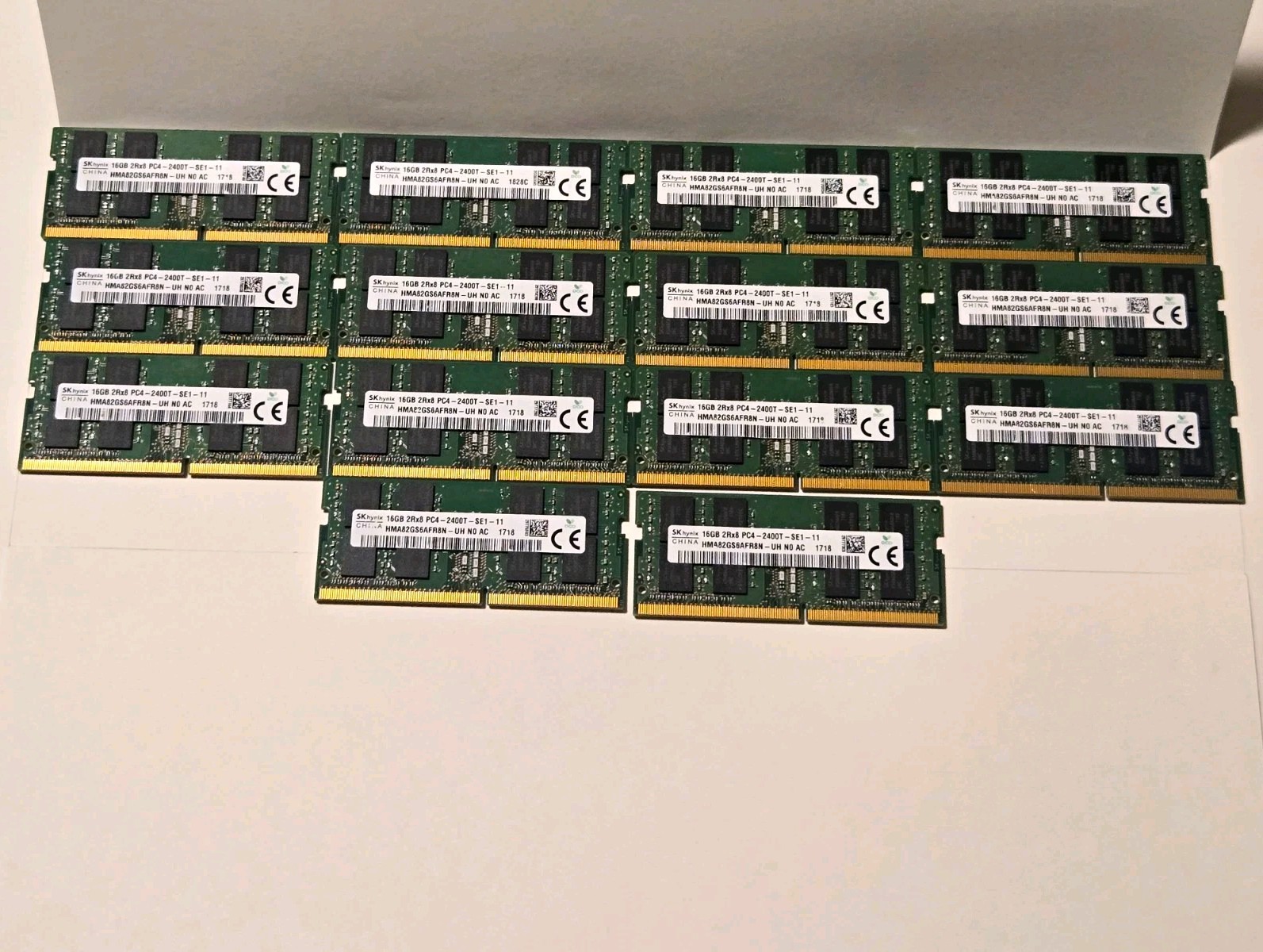 224 GB Total - 14x SK Hynix  16GB DDR4-2400 SODIMM - HMA82GS6AFR8N-UH NO AC