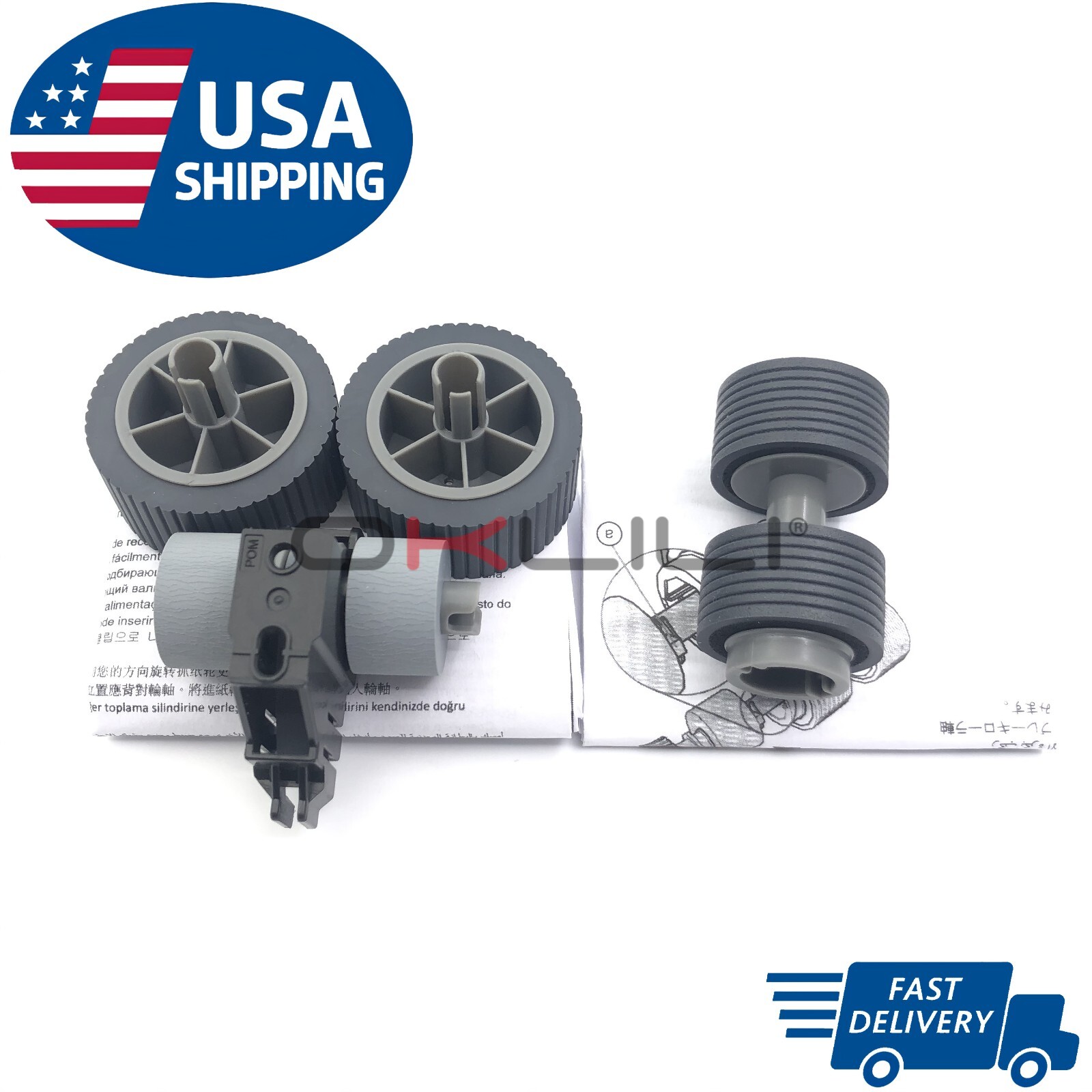 5Kits Scanner Feed Pickup Pick Brake Roller for Fujitsu fi-7600 fi-7700 fi-7700S