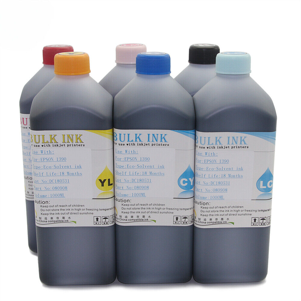 6*1000ML Eco-Solvent Ink For EP SON L1800  Ink Oil-based Eco Solvent Ink