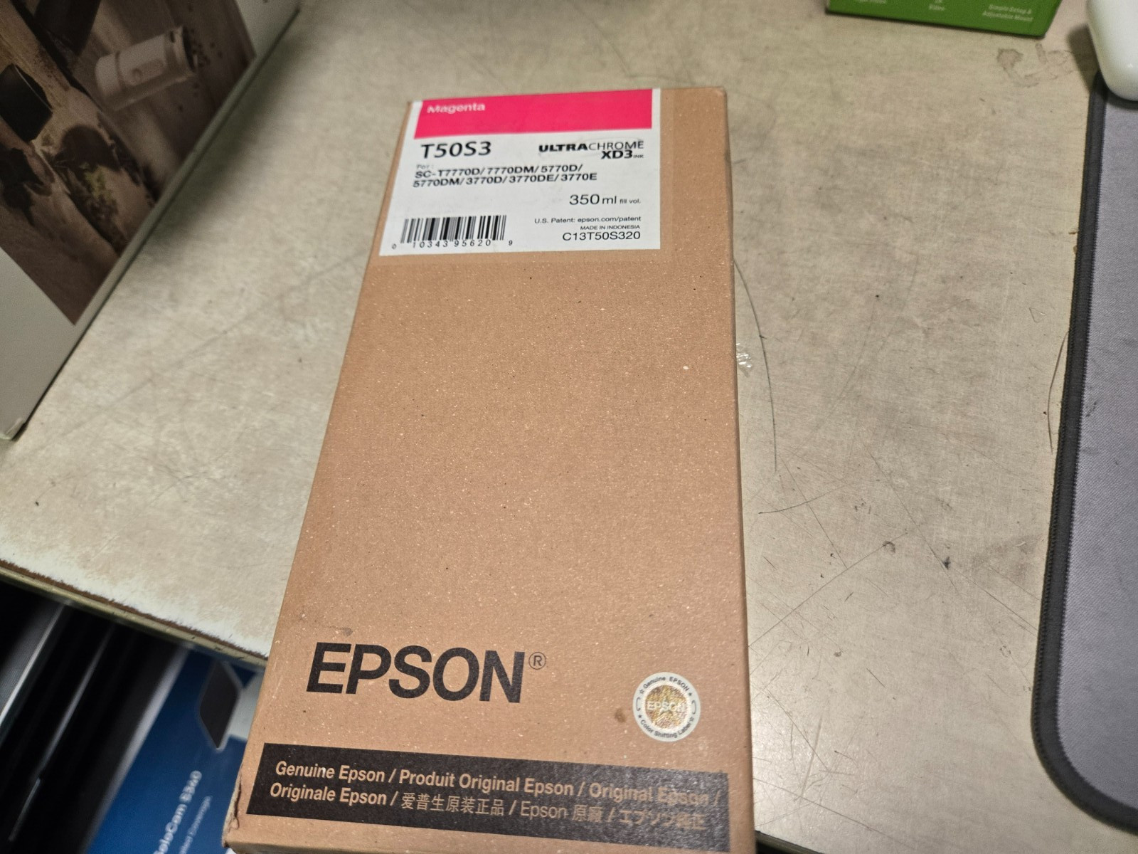 Epson T50S3 UltraChrome XD3 Magenta Ink Cartridge 350ml SC-T7700/8700/5700DE