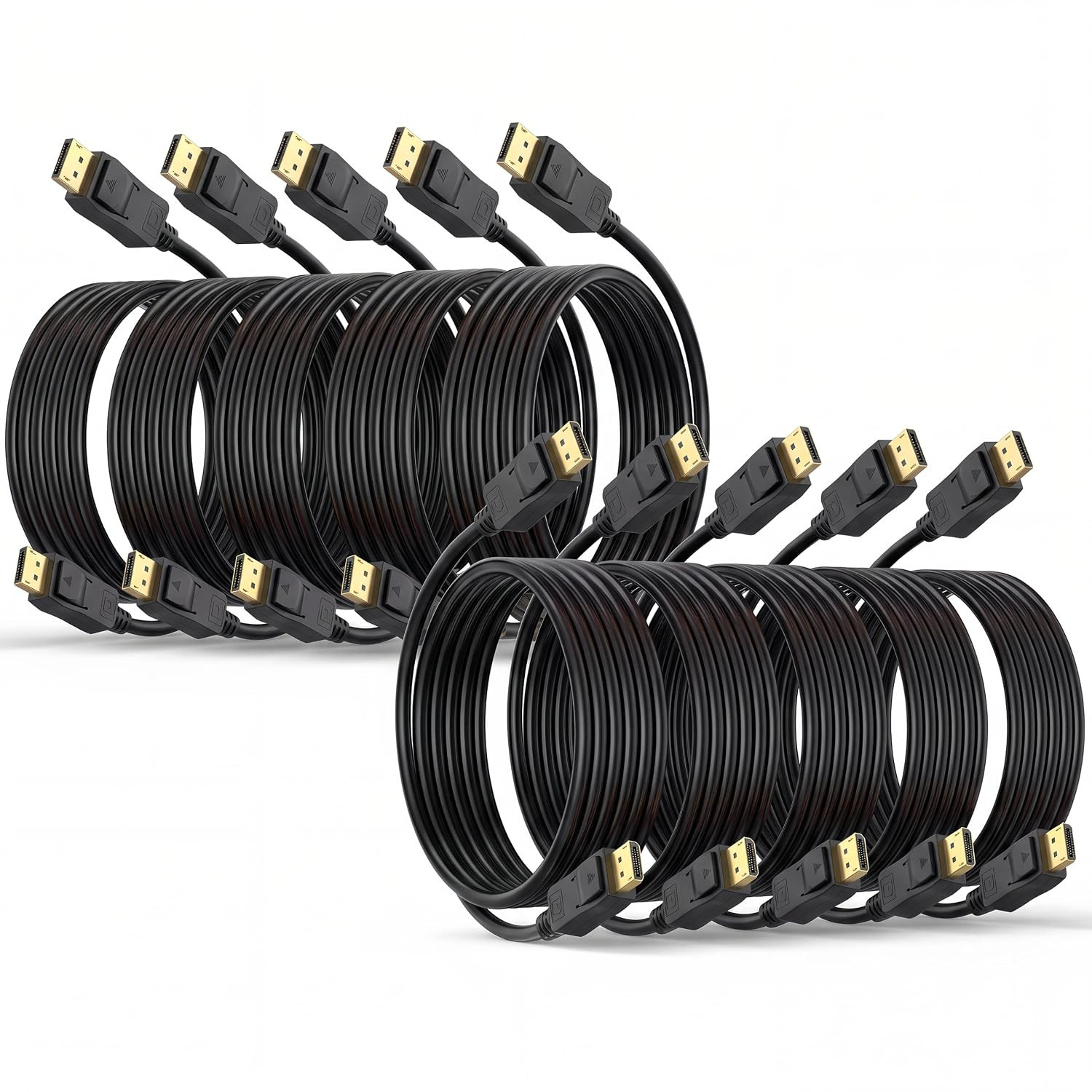 Display Port to Display Port Cable 10 FT 10Pack, DP 1.2 Cable, 21.6Gbps