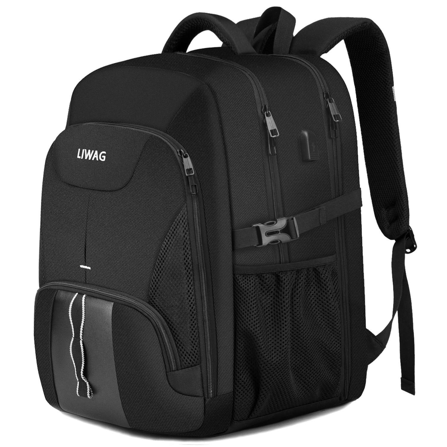 Extra Large Backpack for Men 50L,Water Resistant 17.3 inch Travel Laptop Back...