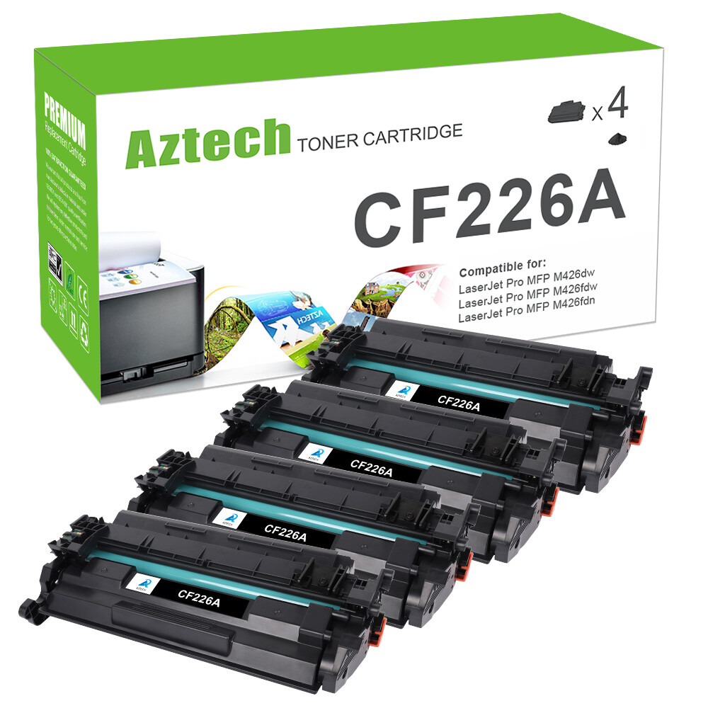 4PK CF226A 26A Toner Cartridge Compatible for HP 26A LaserJet Pro M402 MFP M426