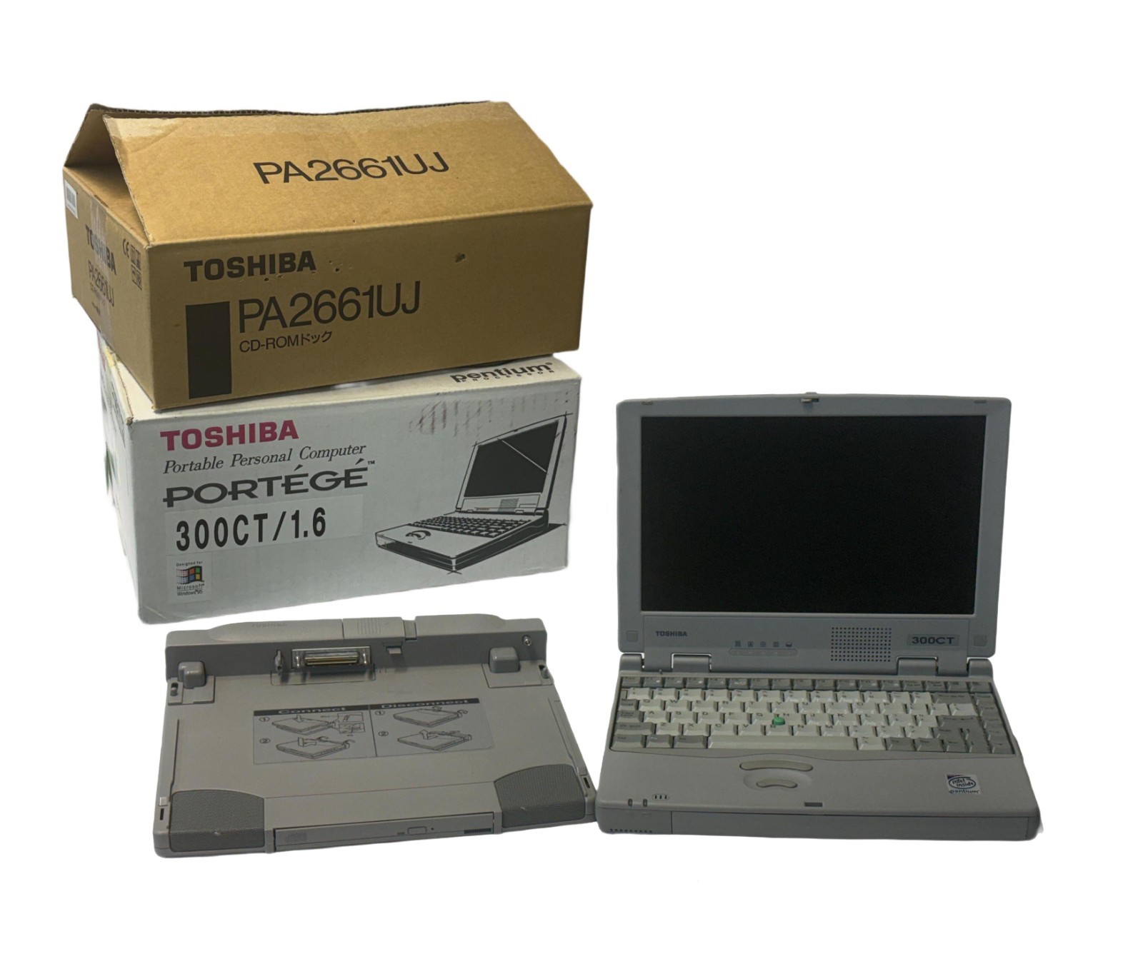 Toshiba Portege 300CT 32mb Ram 1.5GB HDD 133Mhz Docking Station CD Working