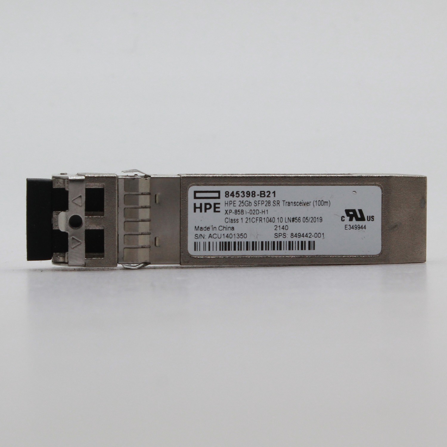 HPE 845398-B21 for BladeSystem 25GBASE-SR SFP28 850nm 100m Transceiver