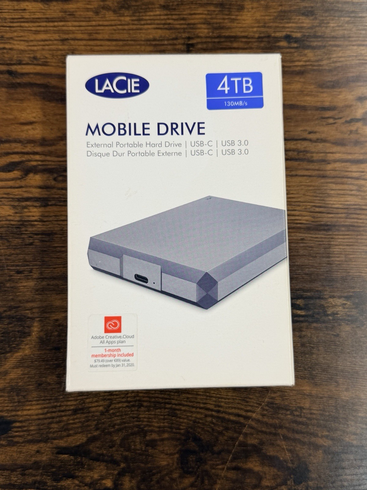 LaCie LRD0TU9 Mobile External Hard Drive 4TB USB C Brand New & Factory Sealed