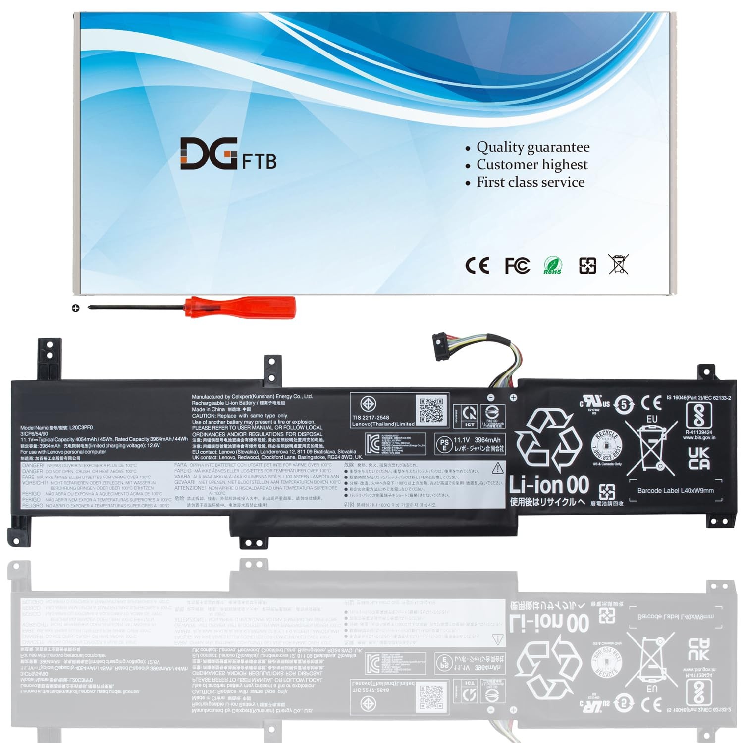 L20M3PF0 L20C3PF0 laptop battery for Lenovo IdeaPad 3-14ITL6 3-15ITL6 3-17ITL...