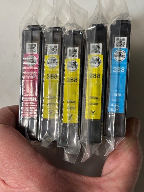 Epson 288  Magenta, 3 Yellow, Cyan Ink Cartridges Genuine Sealed