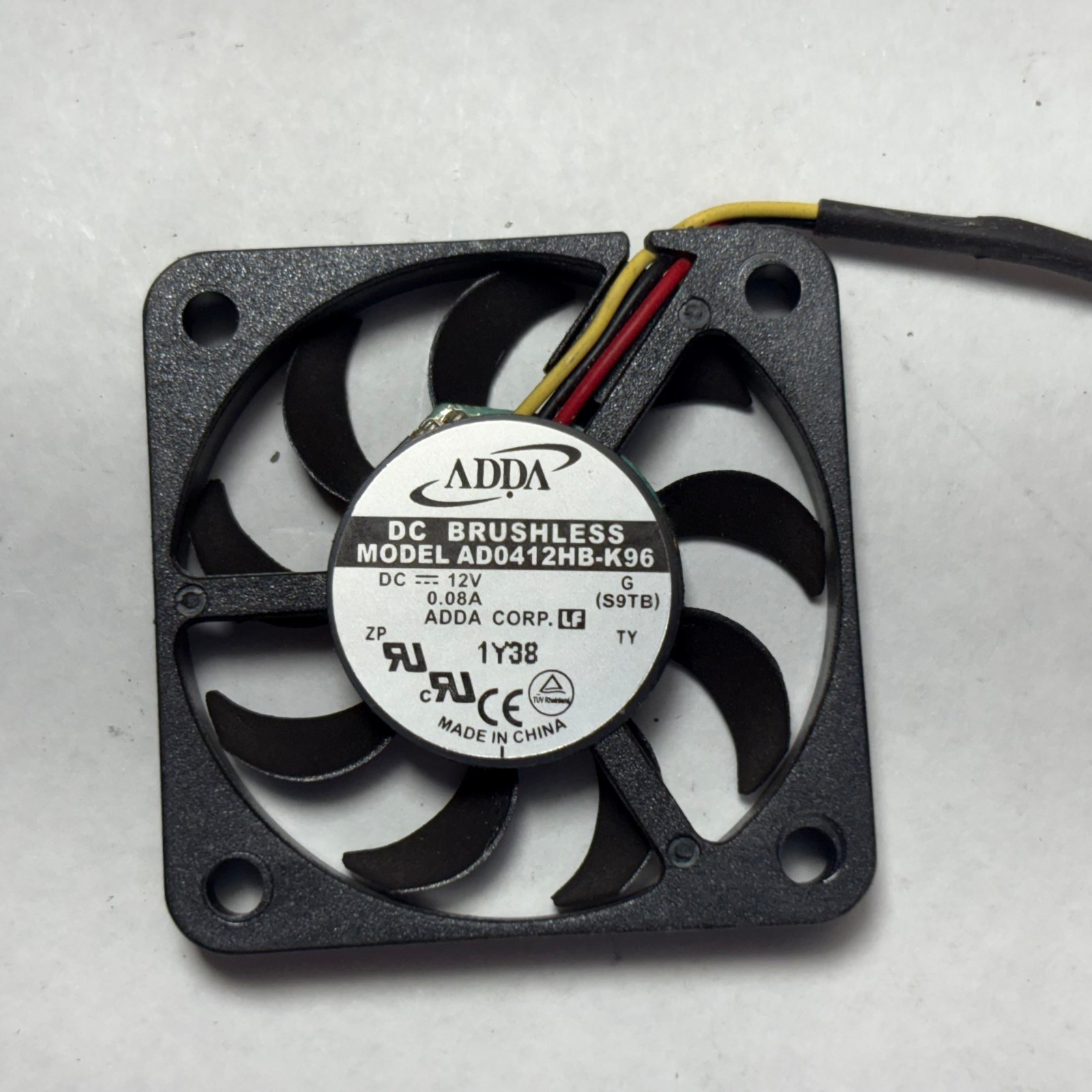 ADDA AD0412HB-K96 DC 12V 0.08A 4cm 4007 Ultra Thin Brushless Cooling Fan Used