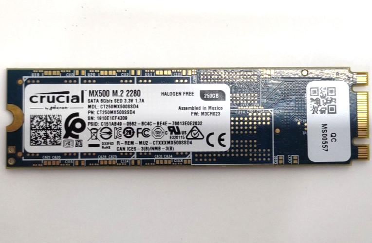 Crucial MX500 250GB M.2 SATA Internal Solid State Drive CT250MX500SSD4 TH541