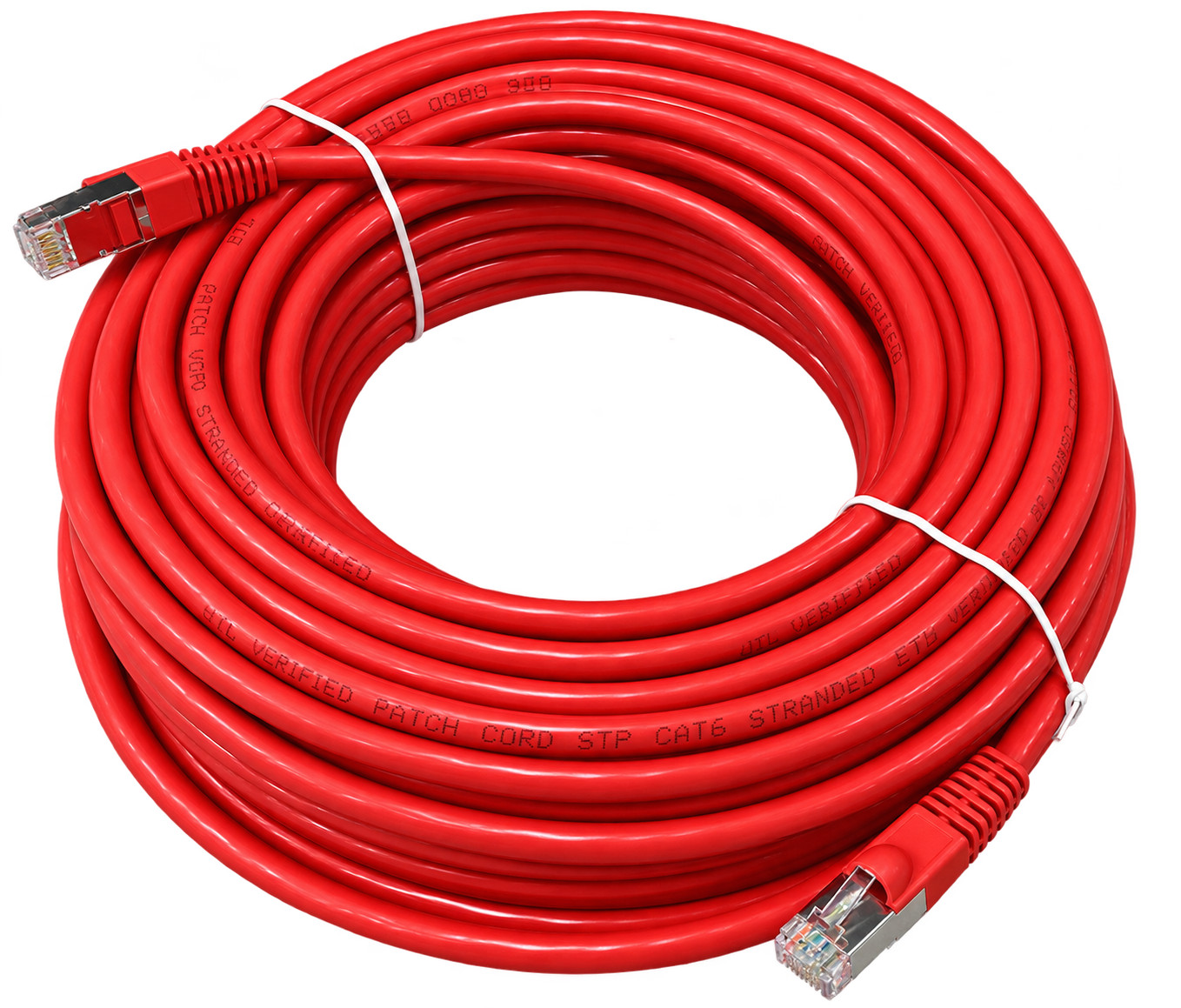 Pro-Line #75FCAT6S-RD, Cat6 STP Shielded Snagless Copper Patch Cable, Red, 75ft