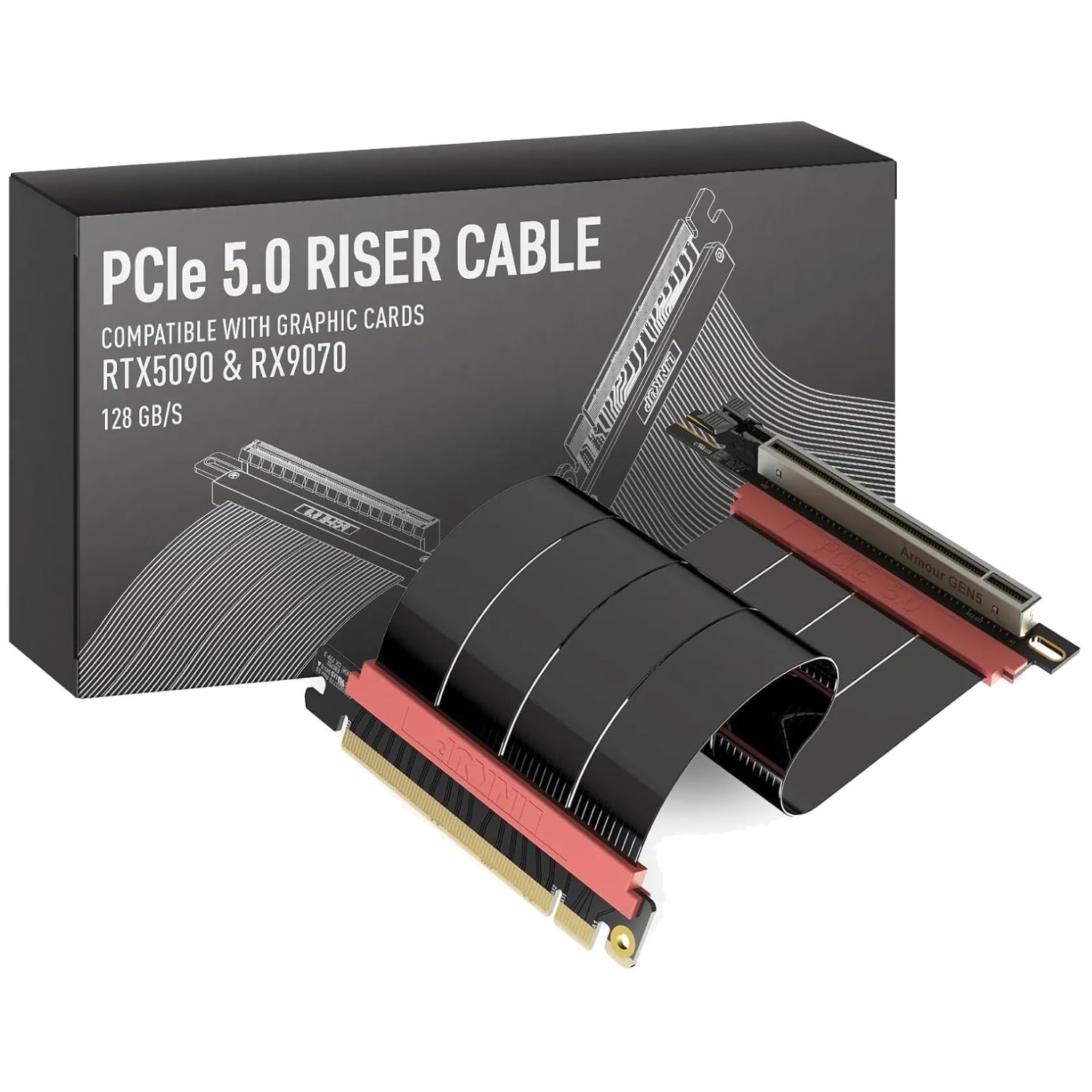 Stable PCIe 5.0 Riser Cable | Compatible with PCIe 4.0``