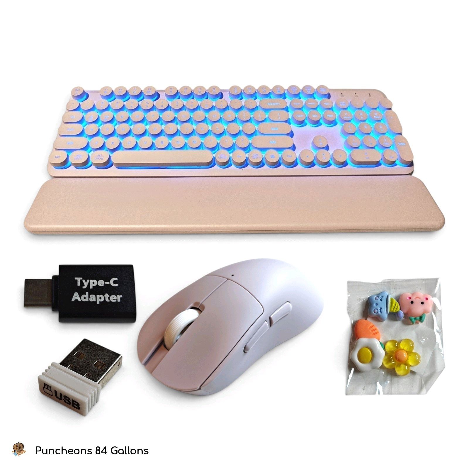 CK23 PRO Rechargeable Backlit Wireless Keyboard & Mouse Combo + Wrist Rest