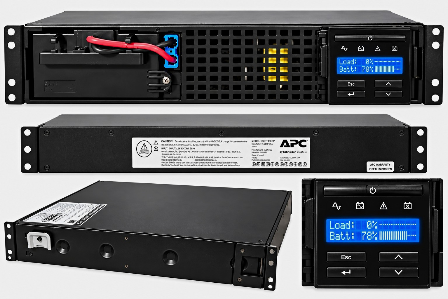 APC Smart-UPS SRT48RMBP 48V Rackmount UPS Battery Pack LCD Black