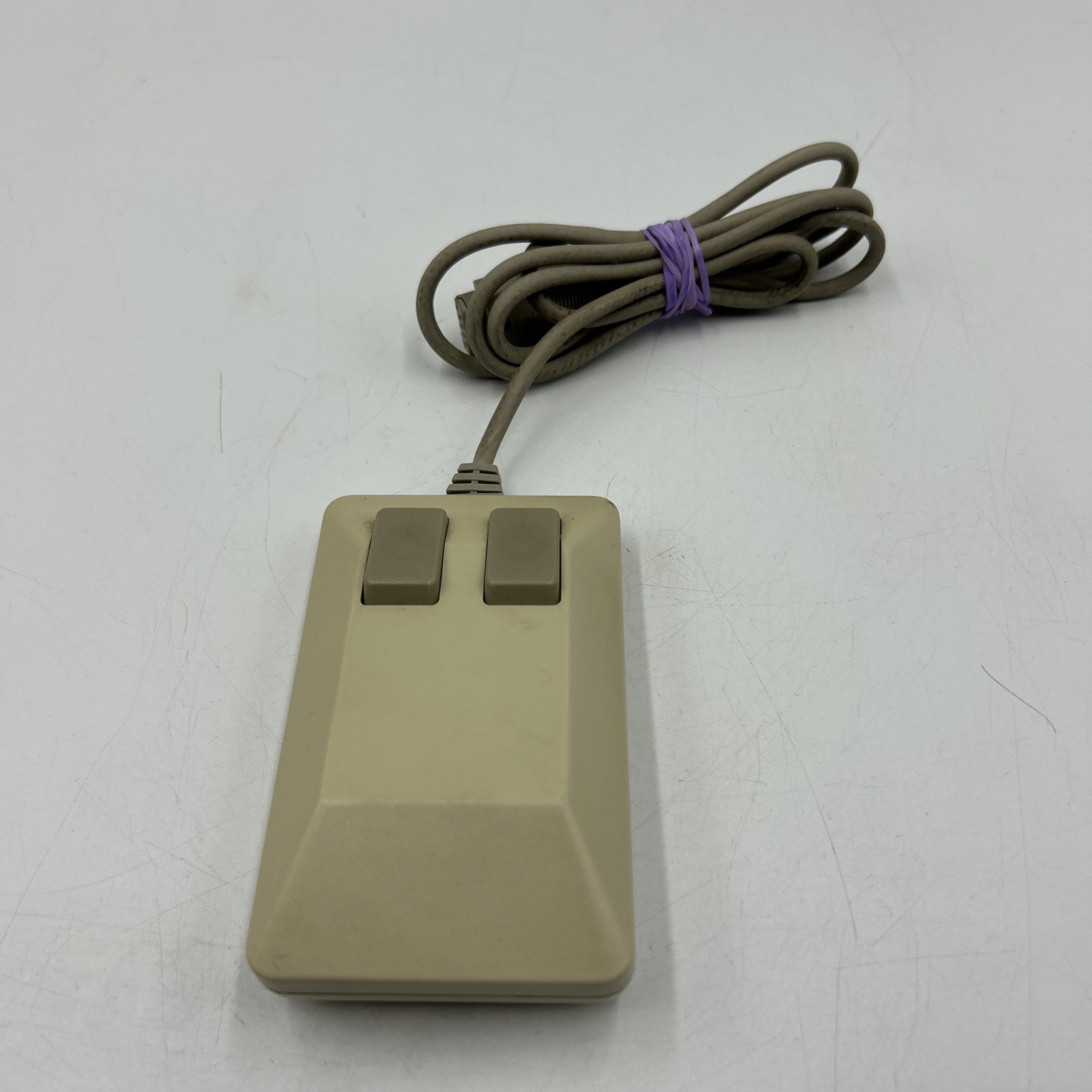 Commodore Amiga Tank Mouse 2-Button 9-Pin Ball Rolls & Buttons Click - Untested✅