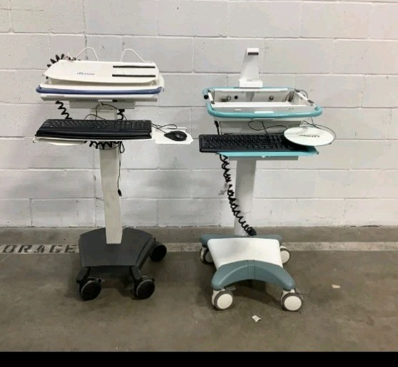 4 Lot Ergotron SV43-1310-0/ JACO Ultra Series Work Station Carts on Wheels Read 