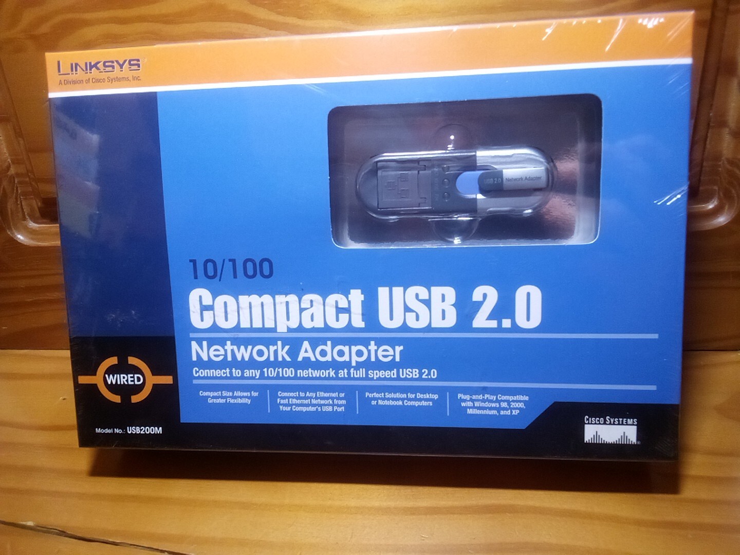 Linksys Model USB200M Compact USB 2.0 Network Adapter-- New Sealed In Box