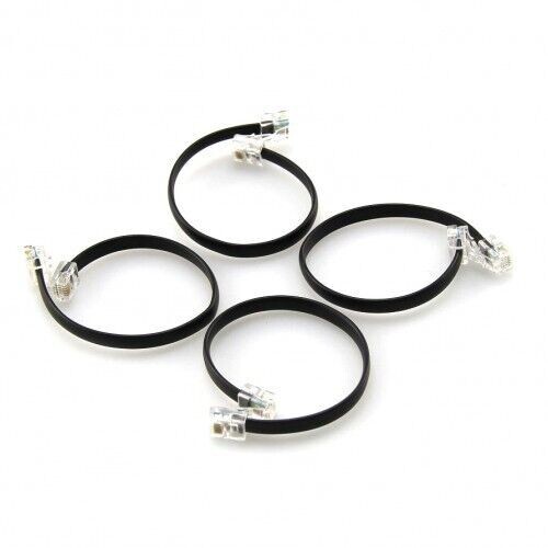 6 Inches RJ25 / RJ12 Extension Cable 6 pin 6p6c Makeblock Compatible (Pack of 4)