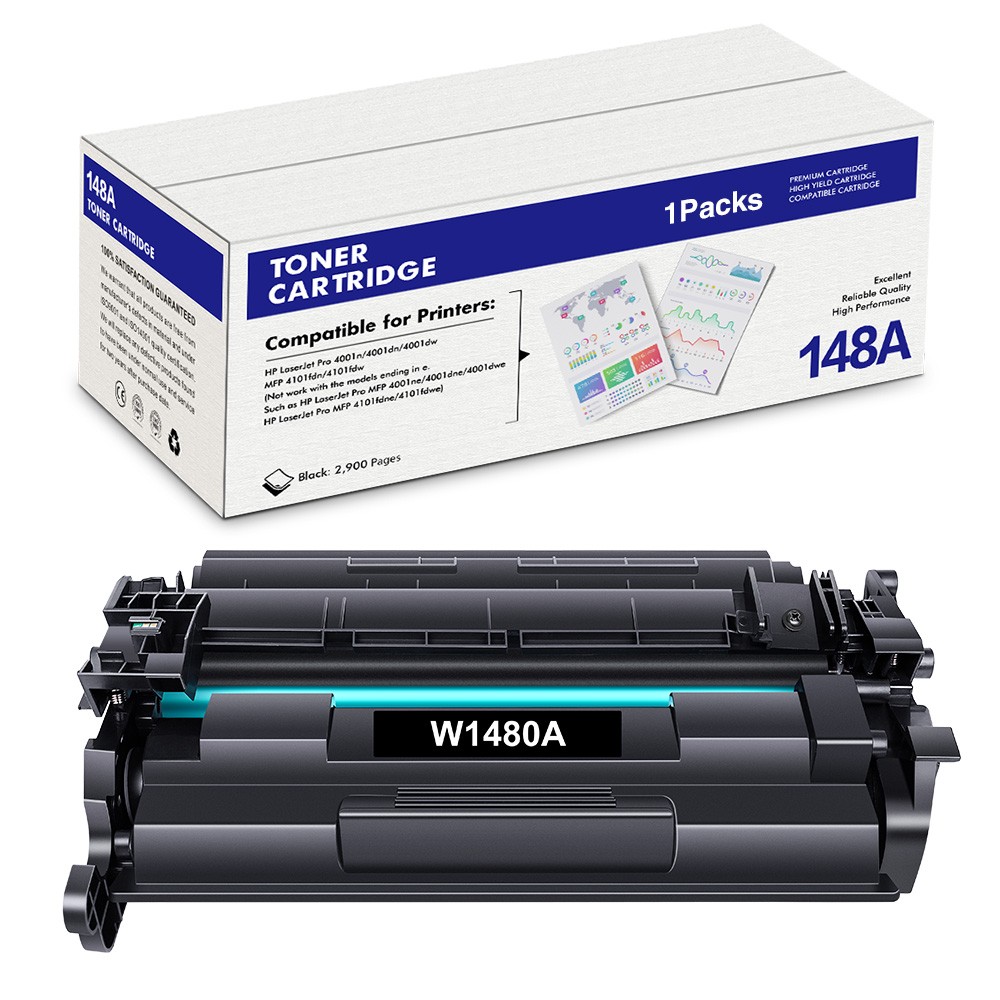 1PK W1480A 148A Toner Cartridge for HP LaserJet Pro 4001dn MFP 4101fdw With Chip
