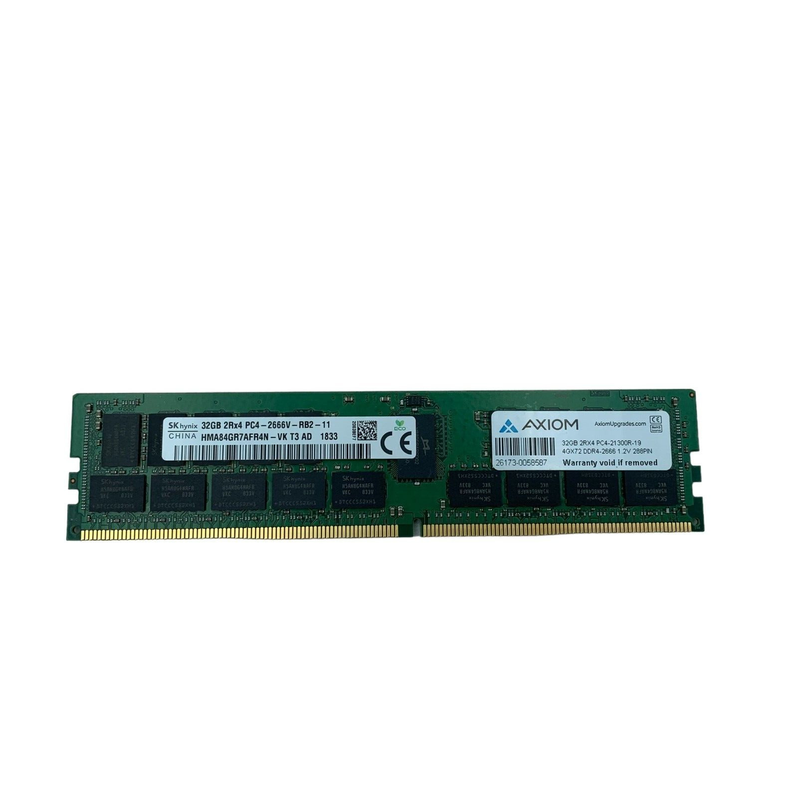 Hynix 32GB PC4-2666V-R 2Rx4 ECC REG RDIMM Server Memory HMA84GR7AFR4N-VK