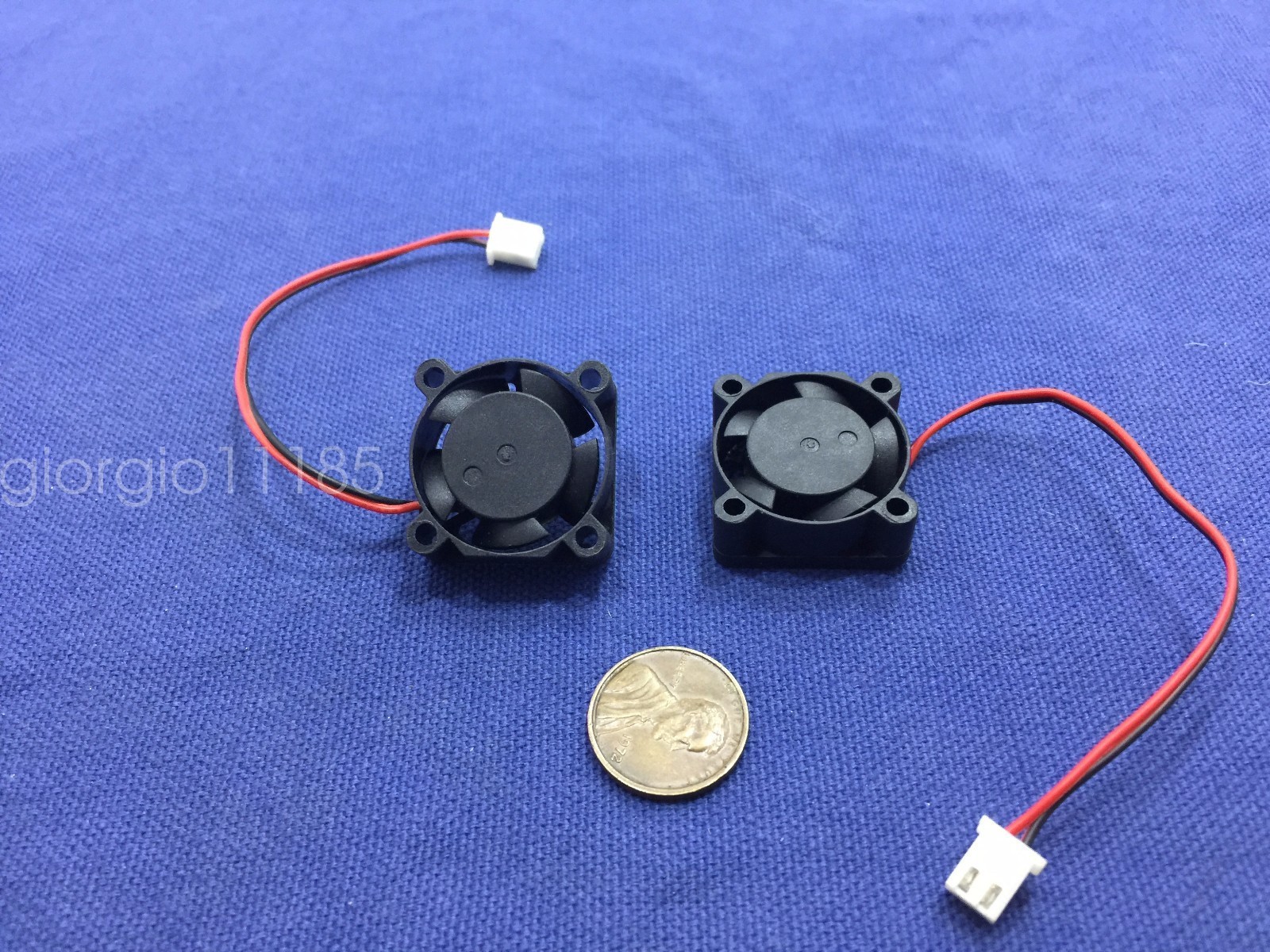 2 Pieces BXR 25mm x 25 x 10 Brushless Cooling Fan small micro Flow CFM 12V