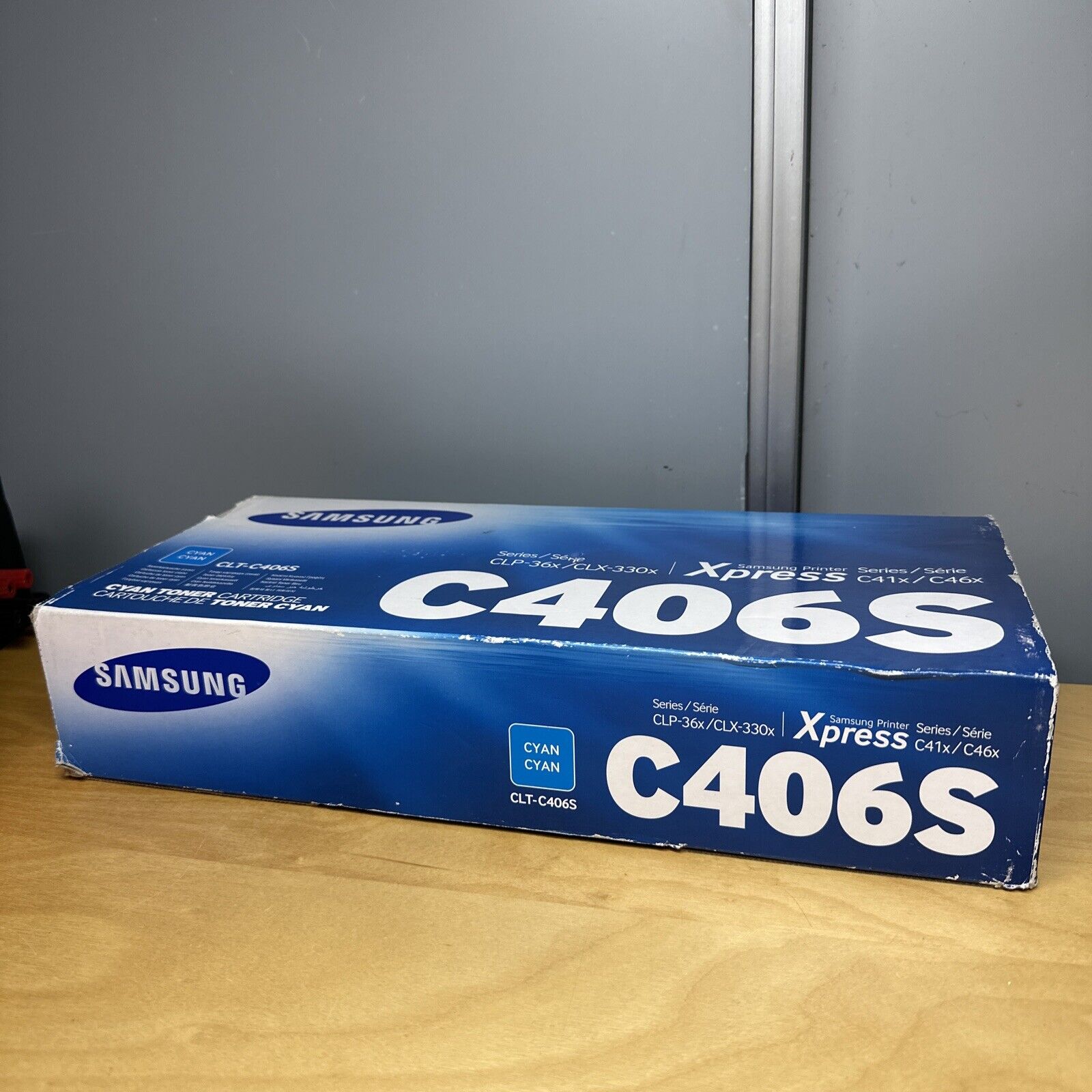 Genuine Samsung C406S (CLT-C406S) Cyan Toner Cartridge Series CLP-36x/CLX-330x