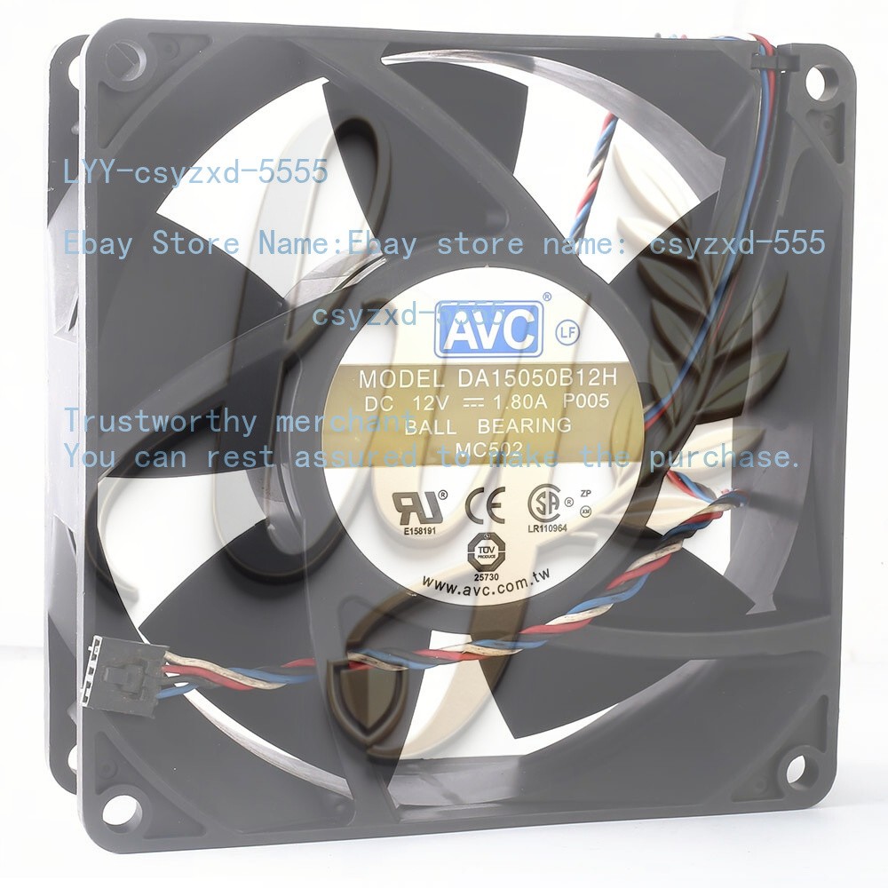 AVC DA15050B12H DC 12V 1.80A 15CM PWM double ball large air flow cooling fan