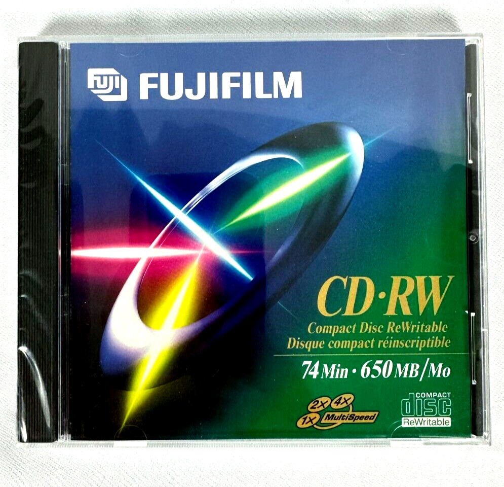 FujiFilm CD RW Compact Disc ReWritable 74 minute 650 mb Sealed