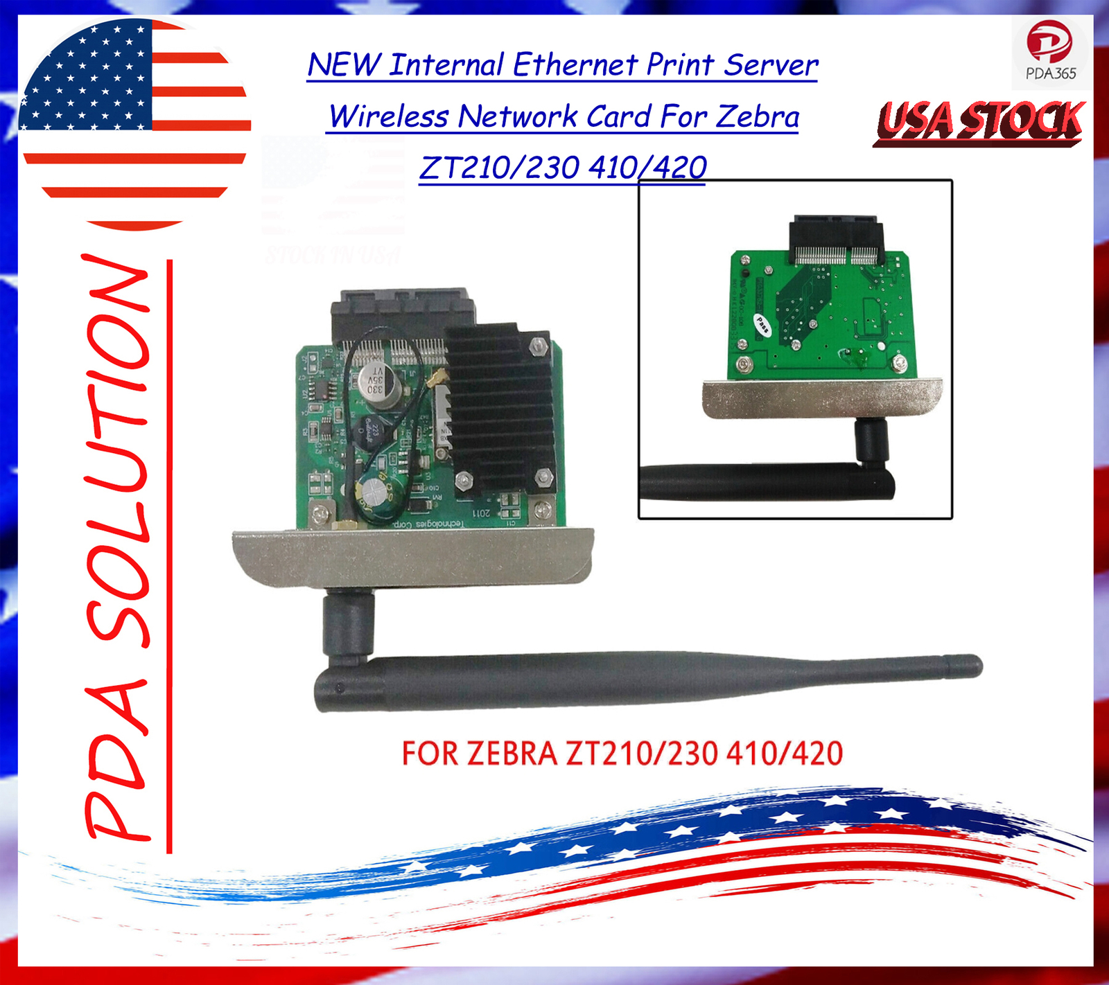 Internal Ethernet Print Server Wireless Network Card For Zebra ZT210/230 410/420
