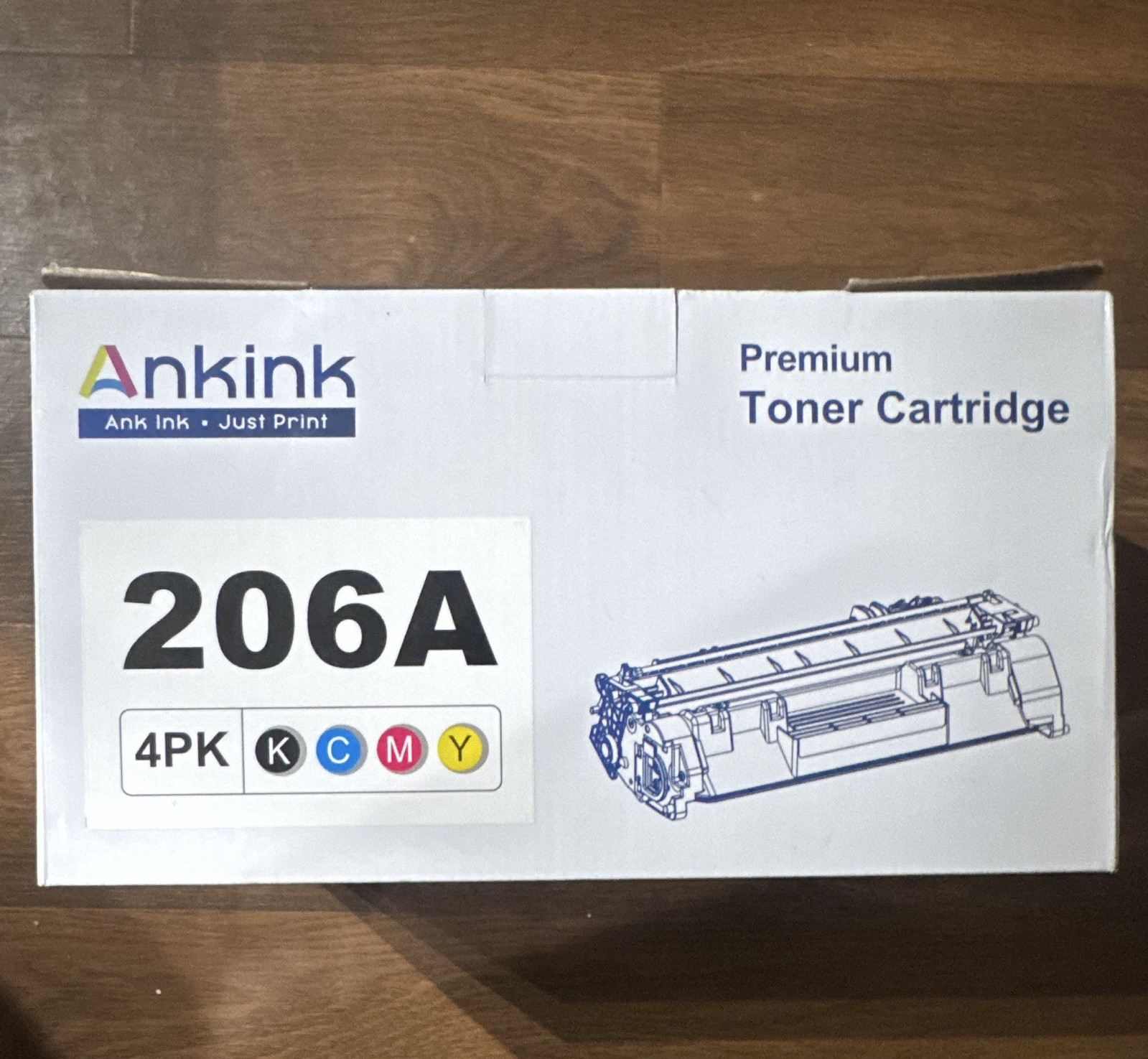 Ankink 206A Premium Laser Toner Cartridge 4-Pack Black Cyan Magenta Yellow