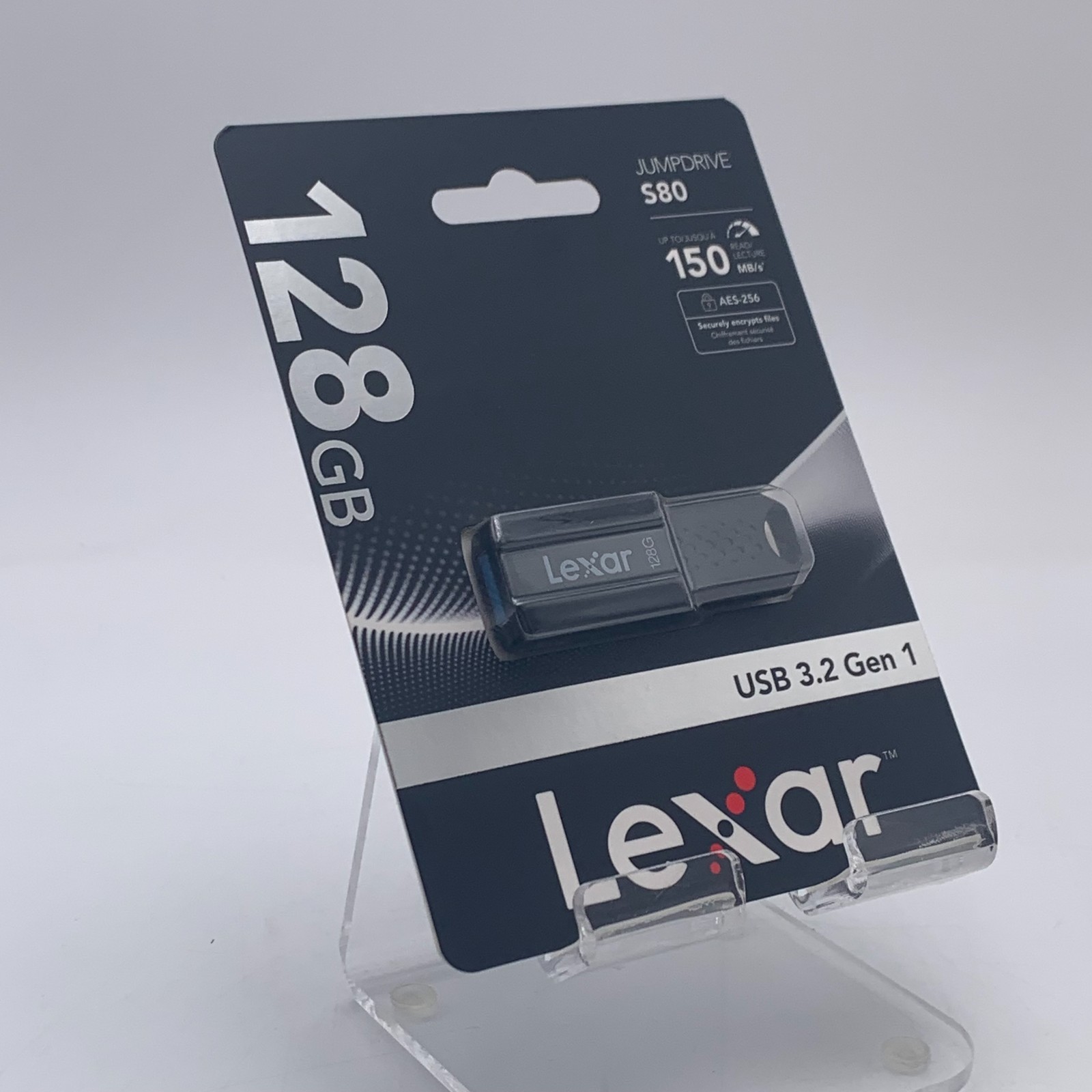 Lexar JumpDrive S80 128GB USB 3.2 Gen 1 Flash Drive 150MB/s AES-256 - New In Box
