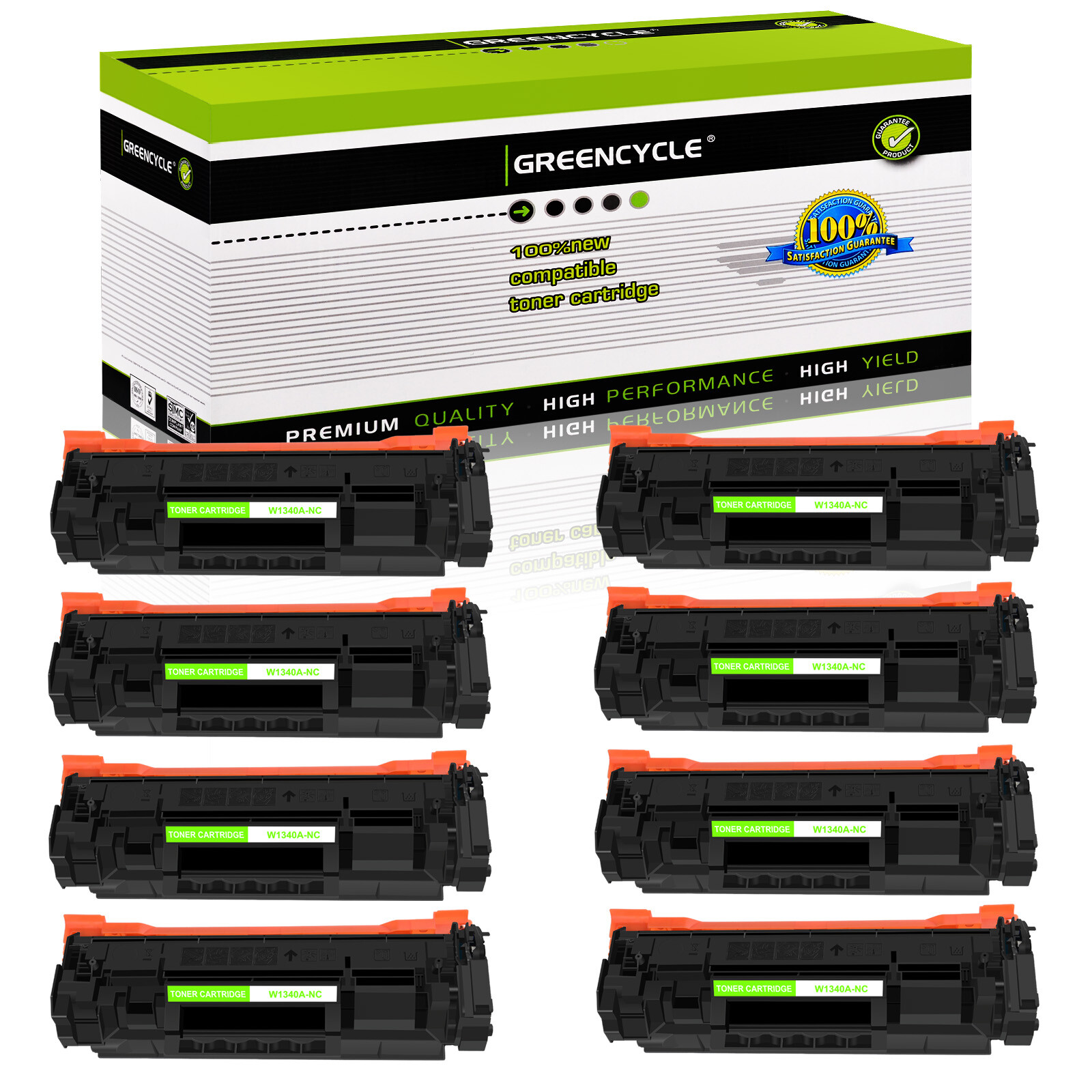 GREENCYCLE 8PK W1340A Toner Cartridge Fit For HP 134A M209dwe MFP M234sdn NoChip