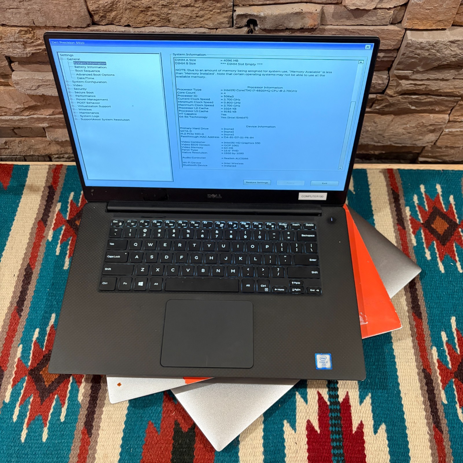 LOT OF 3 Dell Precision 5510 Laptop i7-6820Q Quadro NO RAM/SSD BAREBONES ASIS