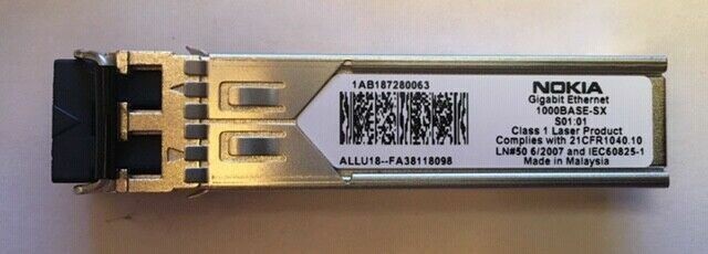 Lot of 25 Nokia Gigabit Ethernet 1000BASE-SX 1AB187280063 Transceiver Allu18