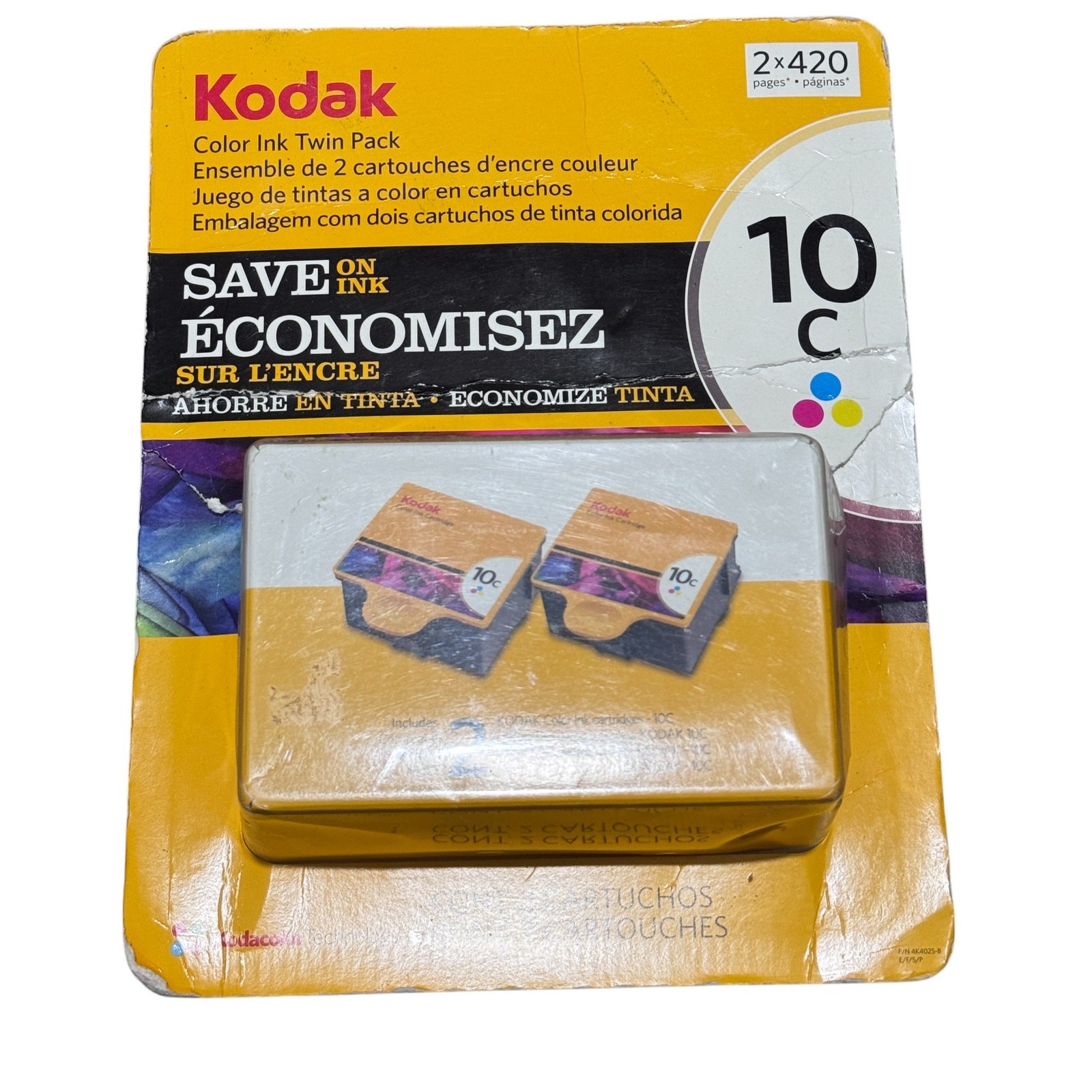 Pack of 2 Kodak Technology Color Printer Ink Cartridges 10C All in One Easyshare
